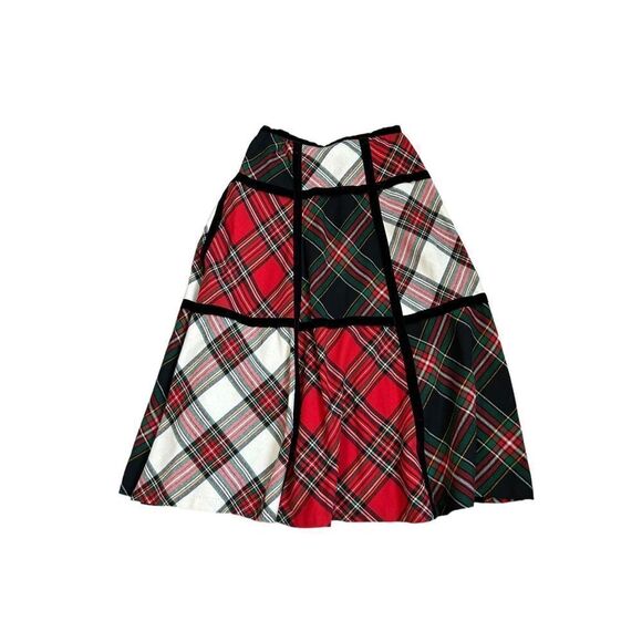 Vintage Bill Atkinson Glen of Michigan Plaid Patchwork Wool Maxi Skirt Size Smal - Picture 3 of 6